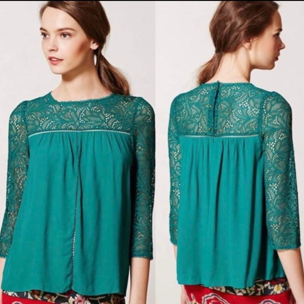 Moulinette Soeurs For Anthropologie Lacy Top